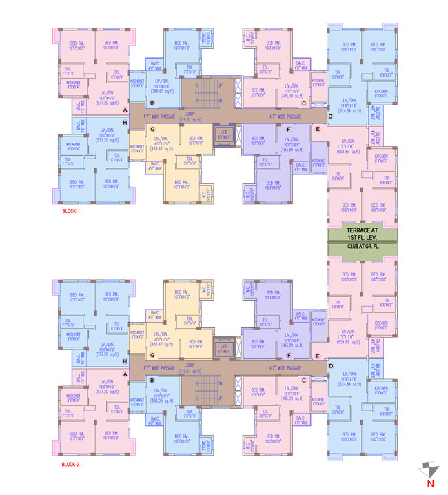 Floor Plans of Residential Apartments & Flats in Oxford Square